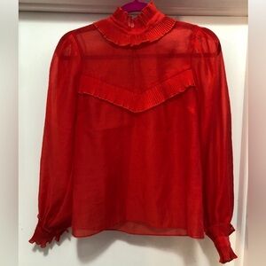 Vintage Shell Blouse - Red